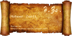 Hohner Zsolt névjegykártya